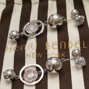 Henri Bendel Elegant Silver/Swarovski Earrings